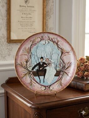 P. Buckley Moss "The Wedding" Collector Plate 1991 Anniversary Edition #1536 COA